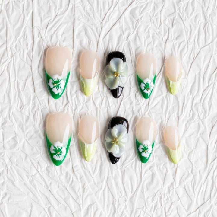 Blumen Kunst Press-On Nageldesign