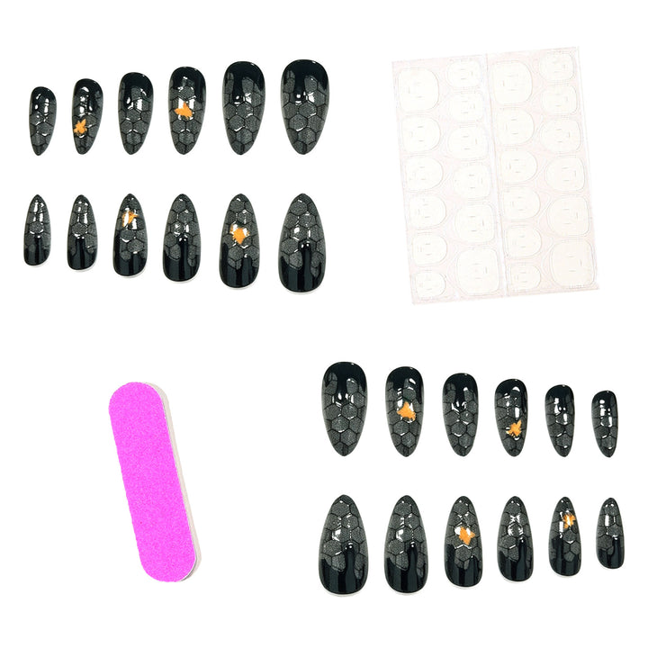 Künstlerische Waben-Nagelverzierungen Karnz