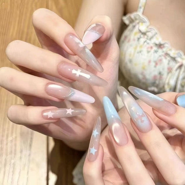 Musikalische Noten Themen Press-On Nagelkunst Set Karnz