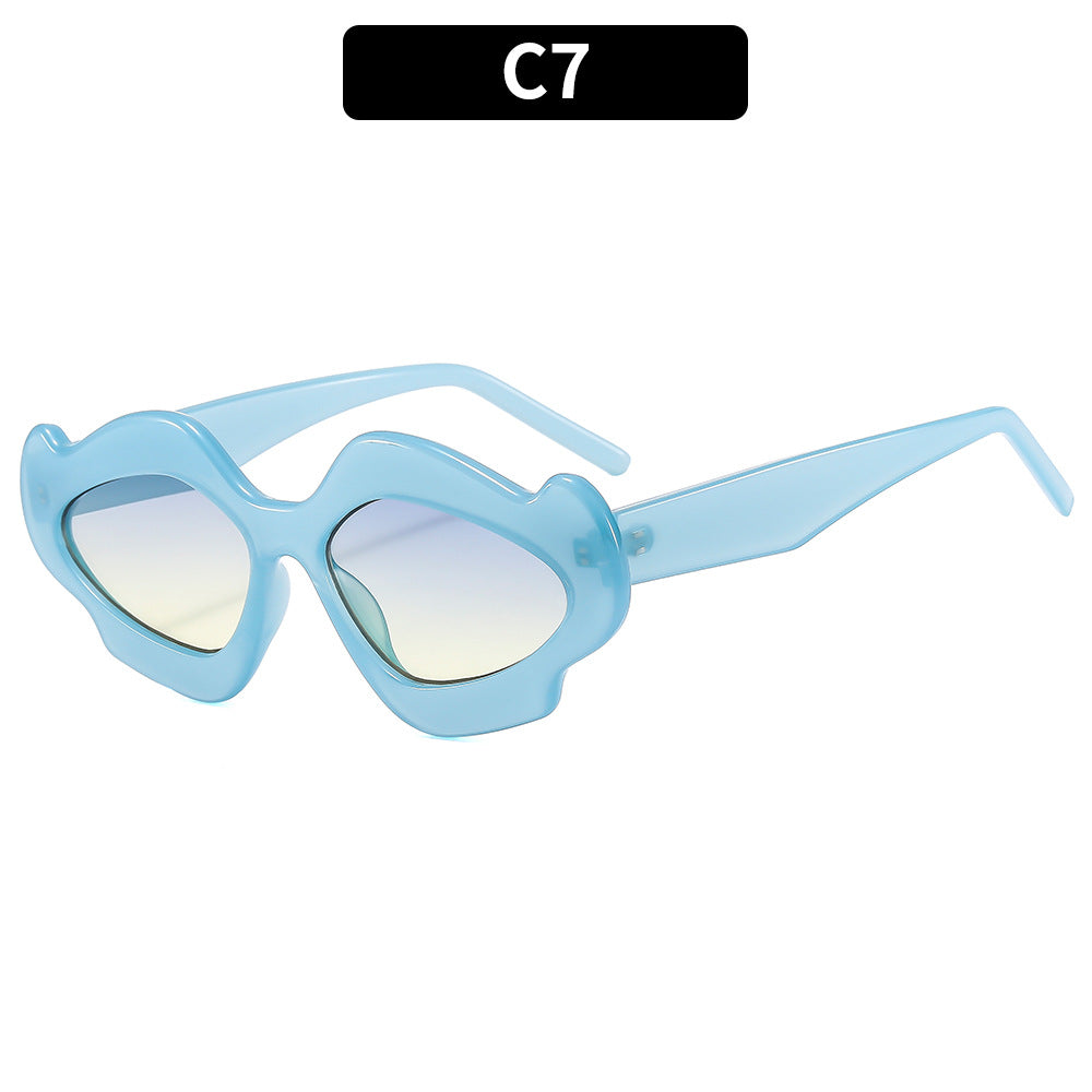 Einzigartige skulpturale Schild Sonnenbrille