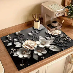 Künstlerische Floral Küchenmatte Karnz