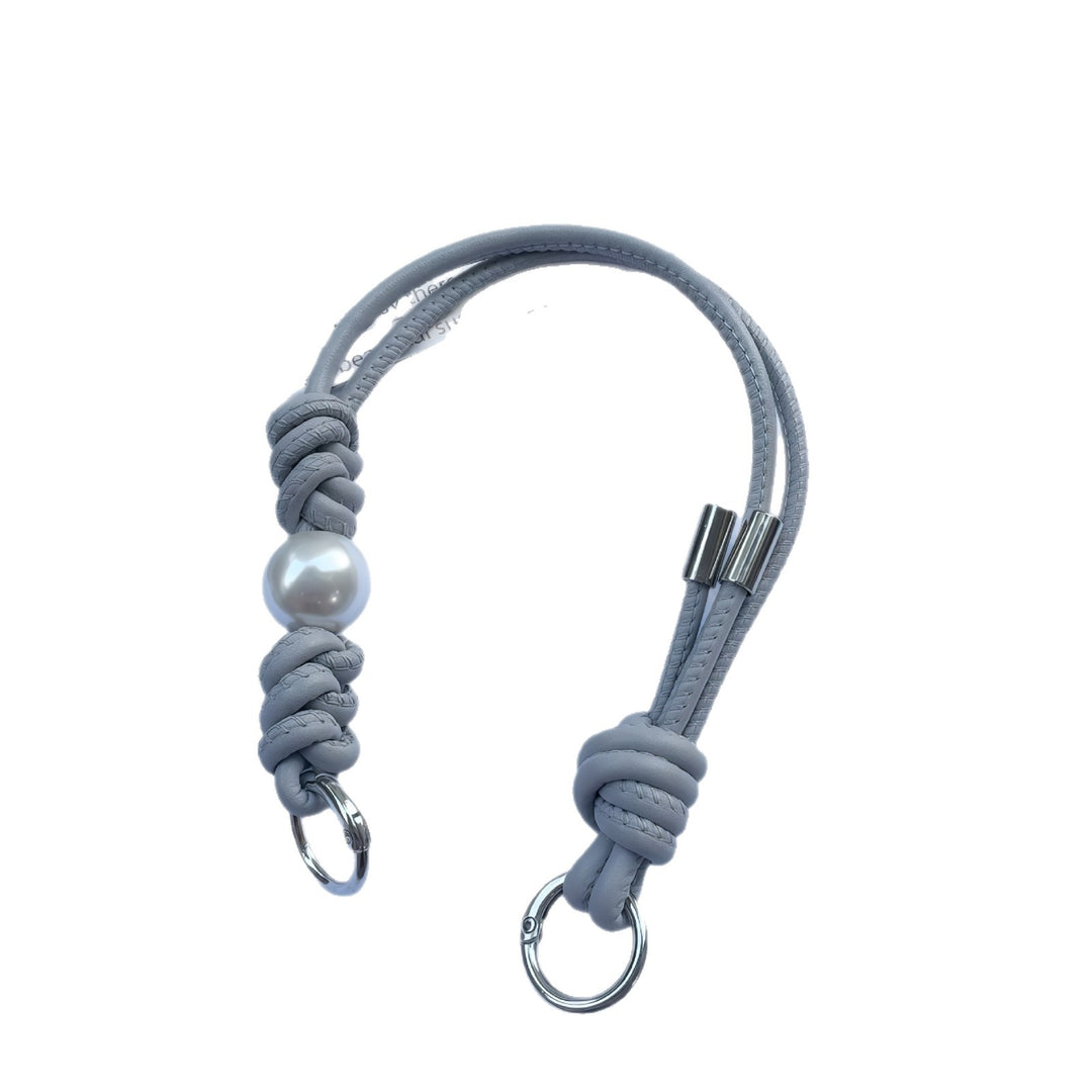Eleganter geknoteter Leder-Schlüsselanhänger Halter Karnz