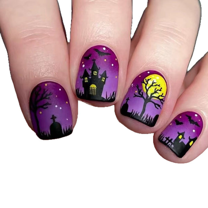 Kunstnägel mit Gruseligem Halloween-Motiv Karnz