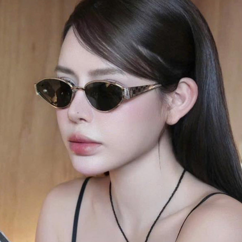 Damen Cat-Eye Sonnenbrille mit elegantem Design und luxuriösen Akzenten Karnz