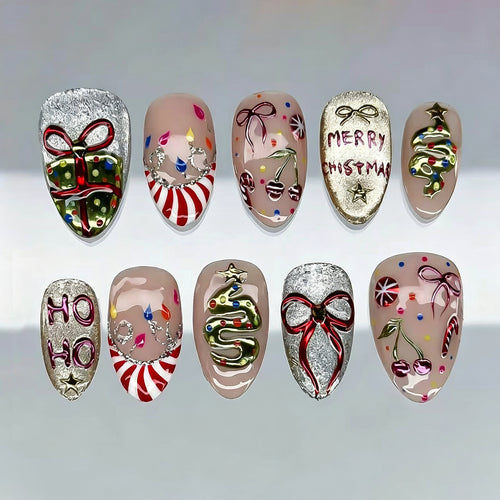 Festliches, urlaubsthematisches Press-On-Nagelkunst-Set 1790738548