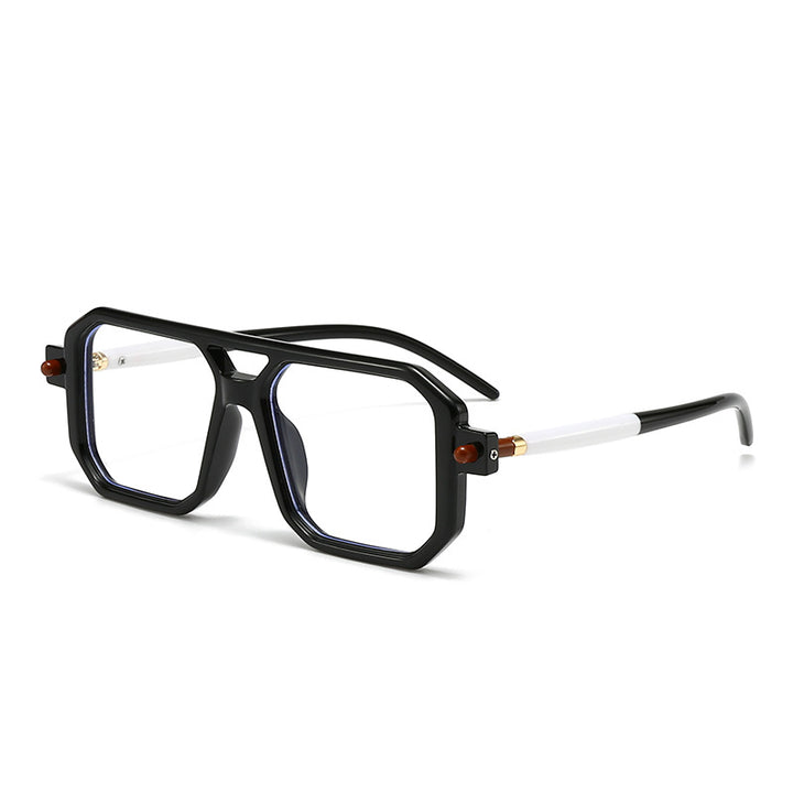 Damen oversized rechteckige Brille Karnz