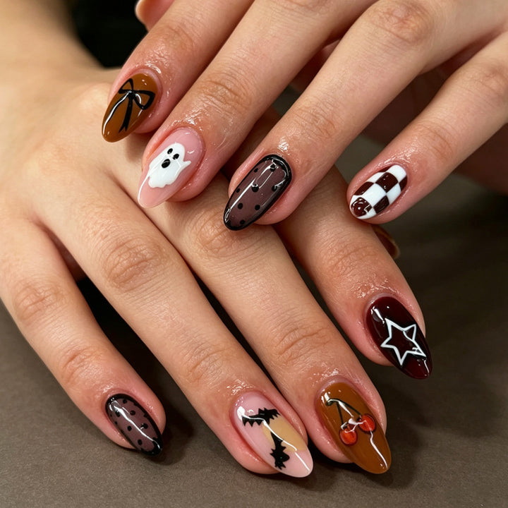 Kreative Halloween-Themen Press-On Nail Tips Karnz