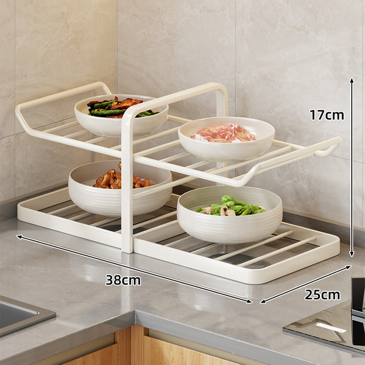 Multi-Tier Vertikaler Thekenregal für Schalen mit Tropfschale & Schrägboden-Design