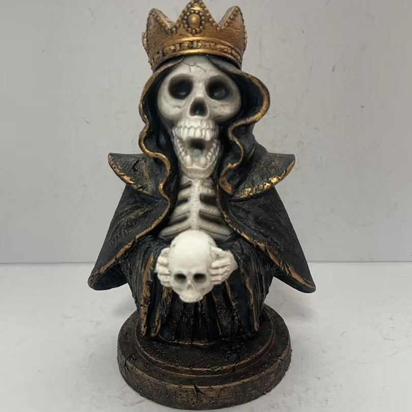 Dekorative Totenkopfstatue Karnz