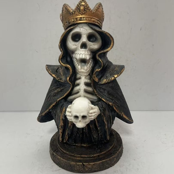 Dekorative Totenkopfstatue Karnz