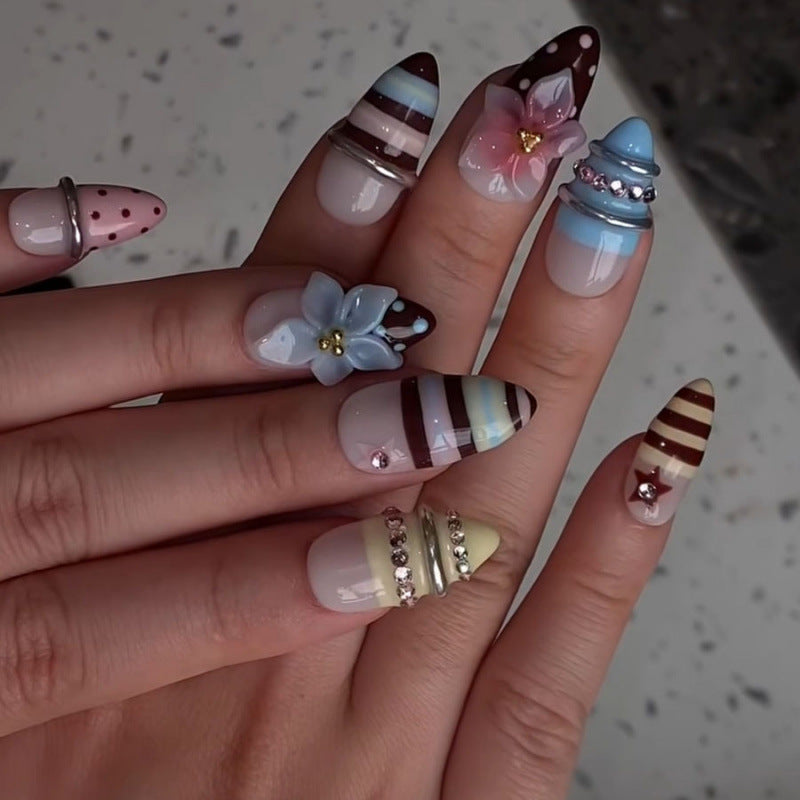 Künstlerisches 3D Skulptiertes Nagelset
