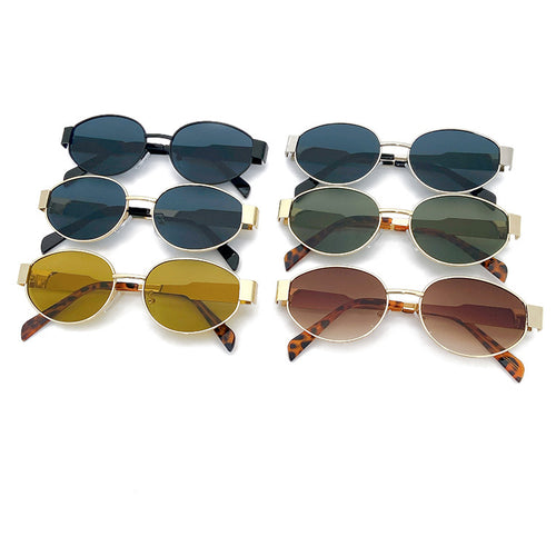 Modische Übergroße Sonnenbrille mit Metallrahmen Karnz