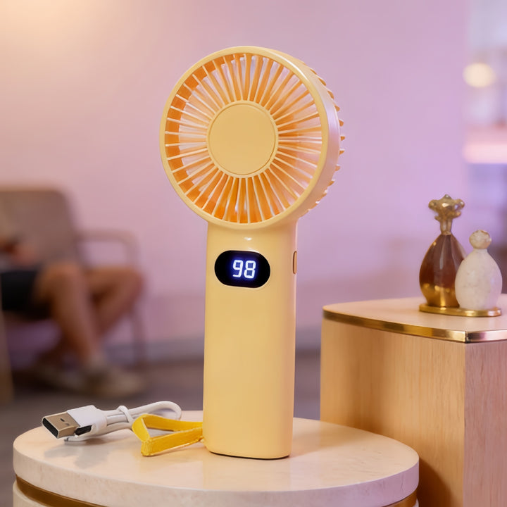 Damen Tragbarer Handventilator mit digitaler Geschwindigkeitsanzeige Karnz 1781544653