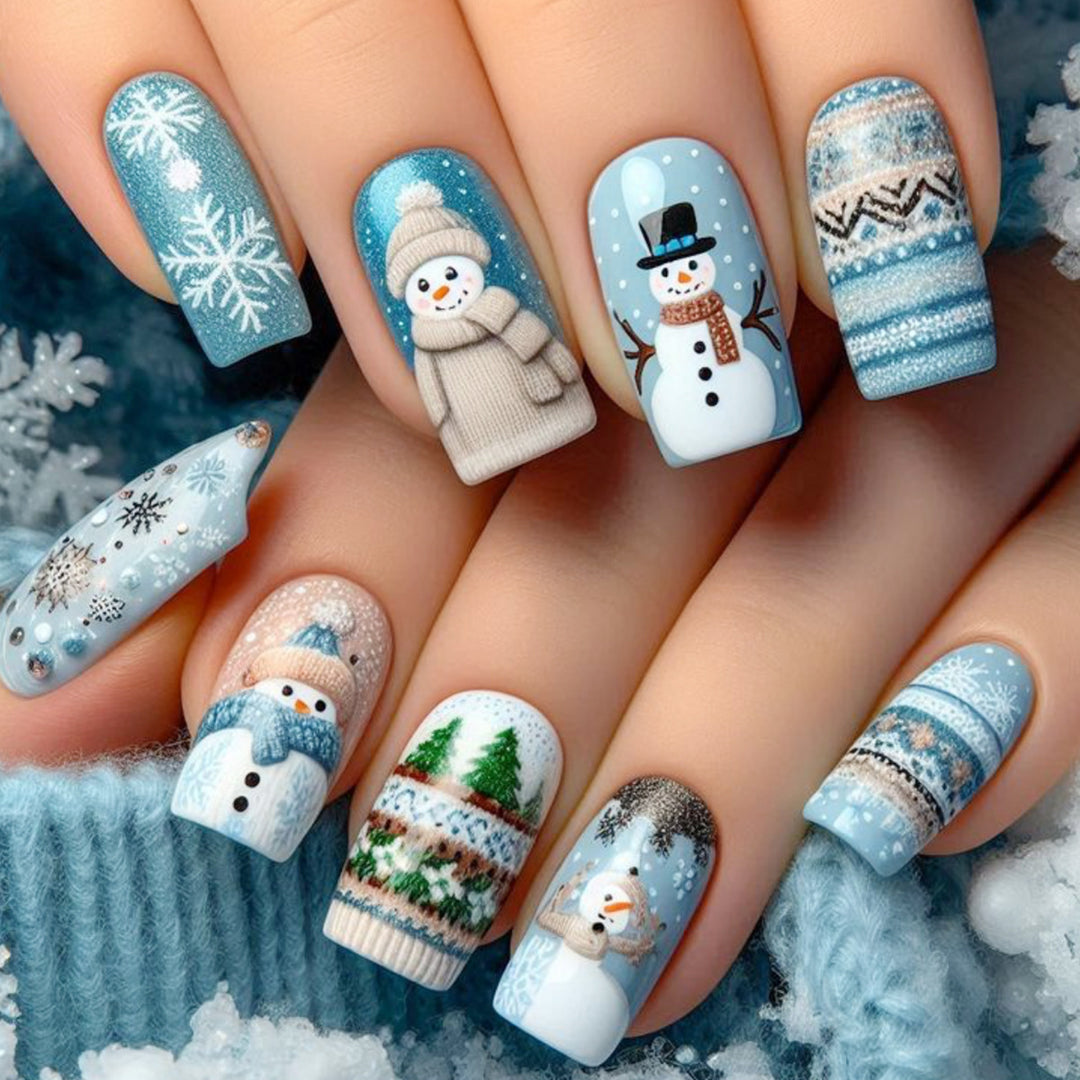 Winter-Themen 3D Nagelkunst Set Karnz