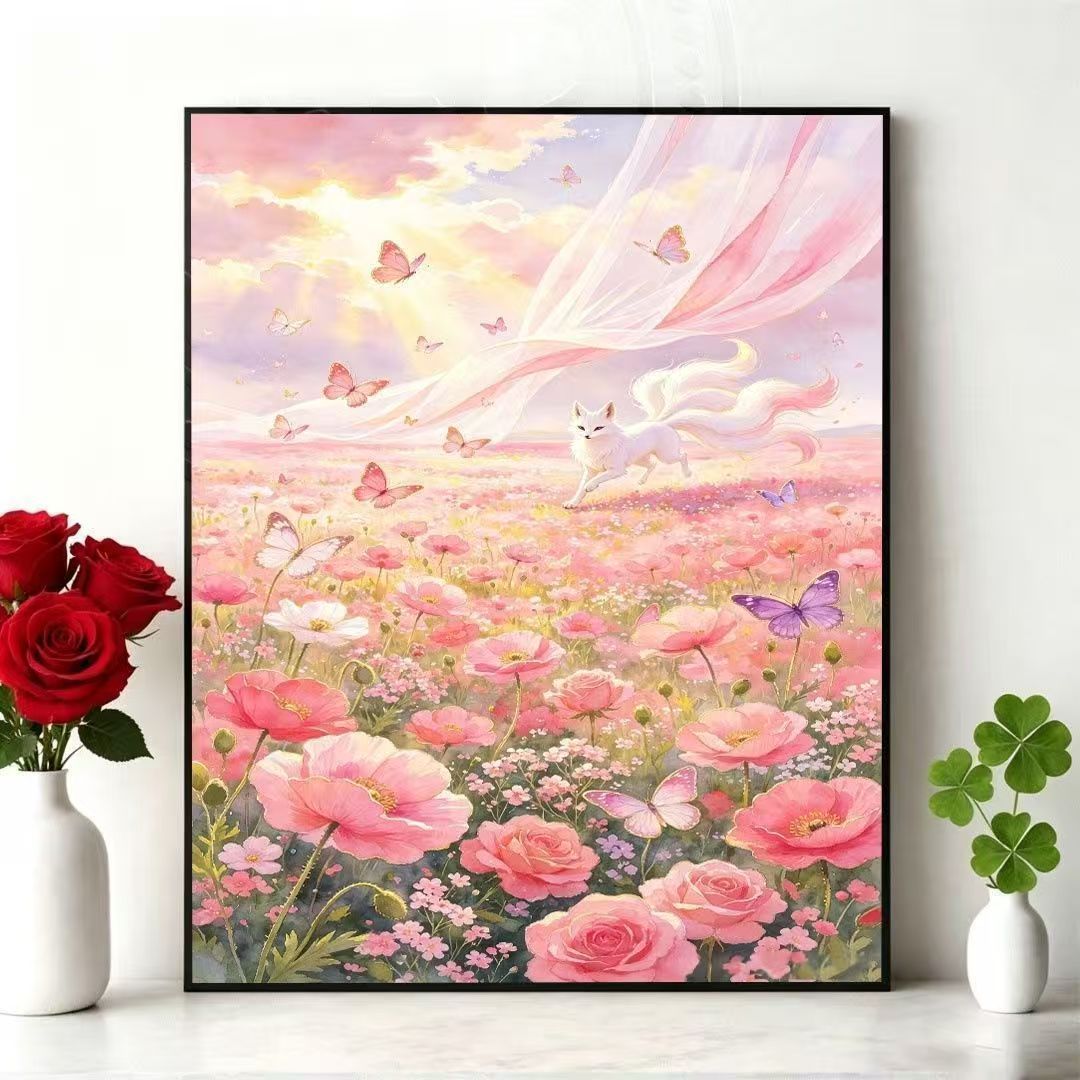 Träumende Blumenfantasie Wandkunst Karnz