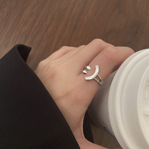 Verstellbarer Smiley-Gesicht-Ring Karnz