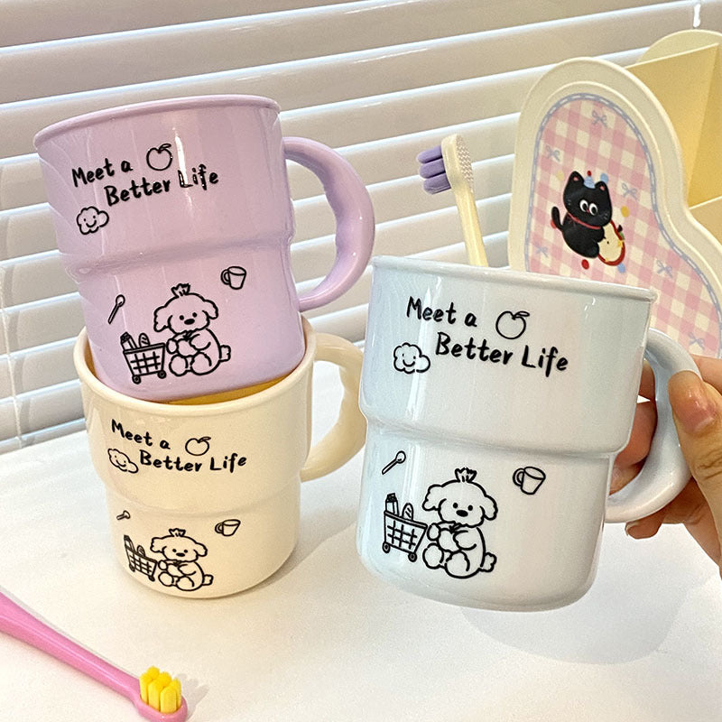 Keramiktasse mit Niedlichem Tiermotiv Karnz