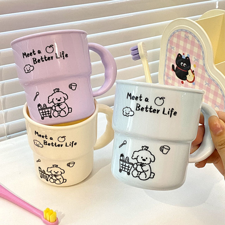 Keramiktasse mit Niedlichem Tiermotiv Karnz