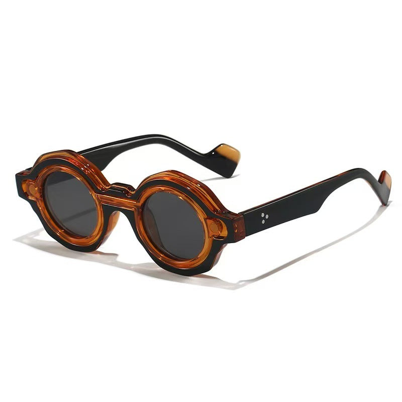 Damen modische Sonnenbrille mit einzigartigem Runddesign Karnz
