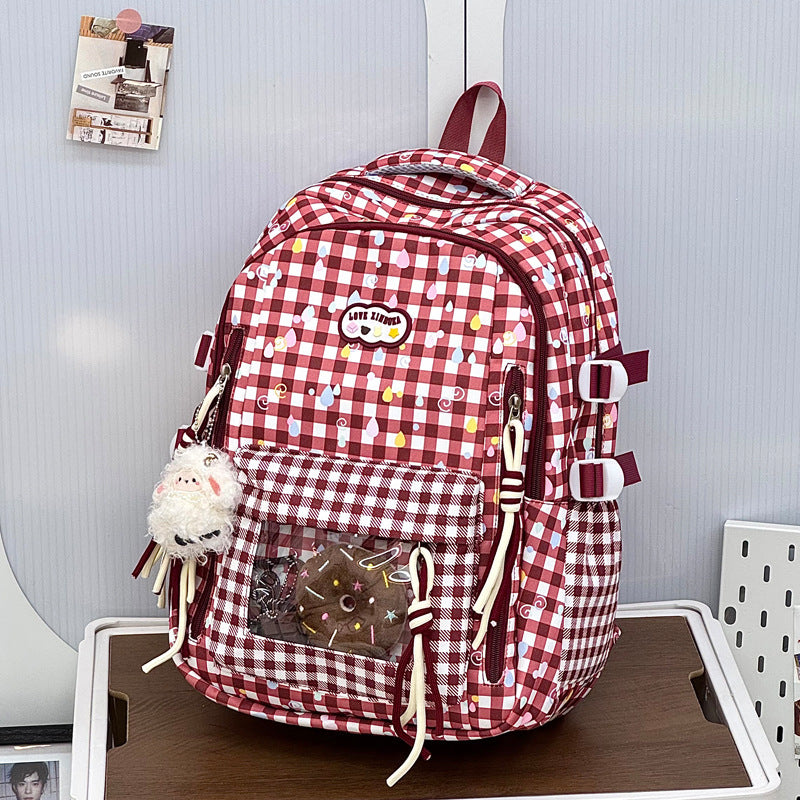 Verspielter Grafik-Muster-Schulrucksack Karnz