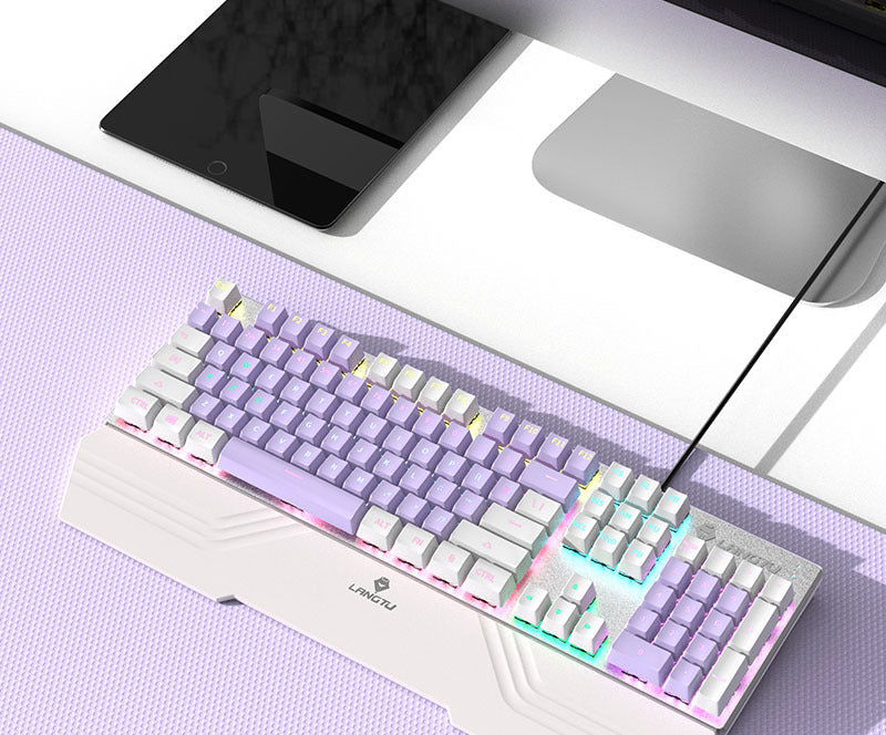 Verdrahtete mechanische Tastatur mit RGB-Beleuchtungseffekten Karnz