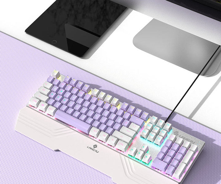 Verdrahtete mechanische Tastatur mit RGB-Beleuchtungseffekten Karnz