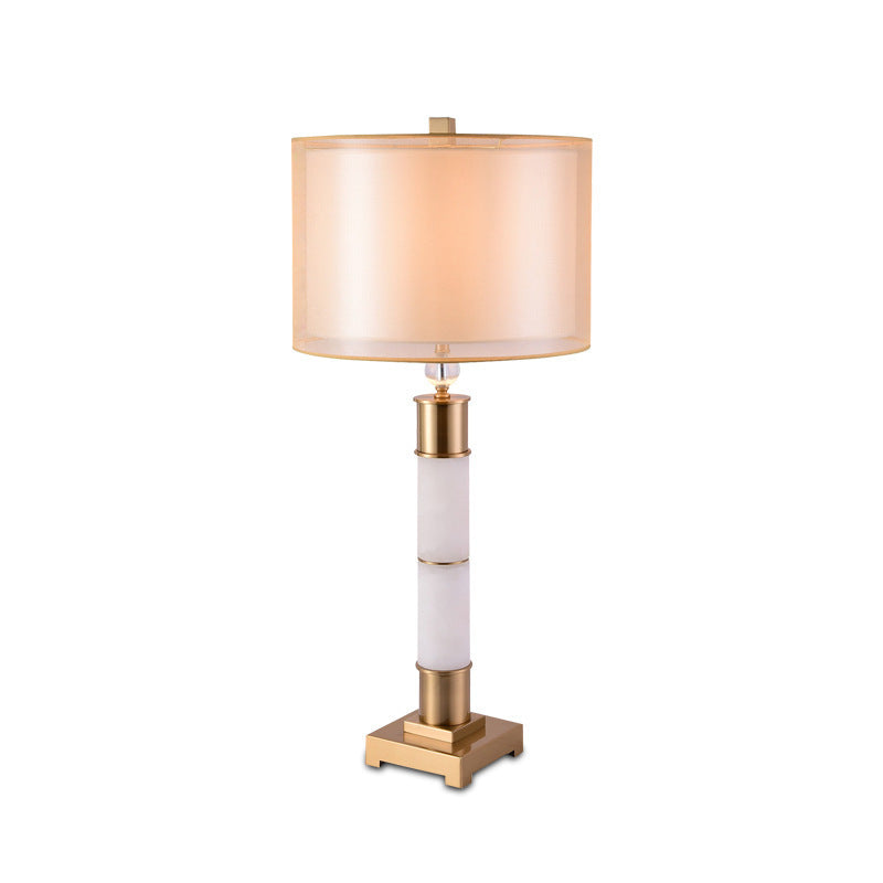Elegante Marmor- und Messing-Tischlampe