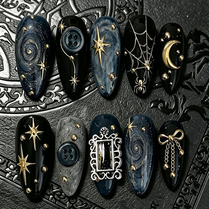 Himmlisches Thema Press-On Nagelkunst Karnz