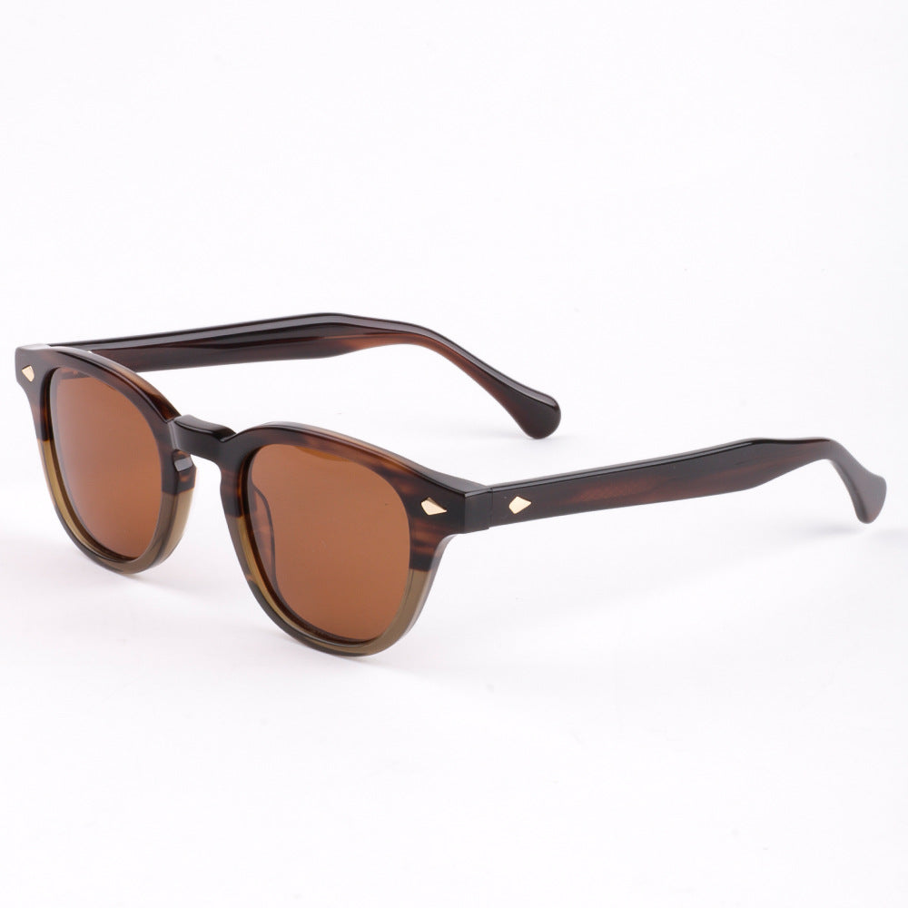 Damen Sonnenbrille mit exklusivem Geometrie-Rahmen und Polarisierten Gläsern Karnz