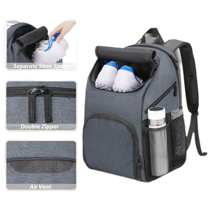 Multi-Compartment-Sport-Rucksack mit Schuhfach Brehn
