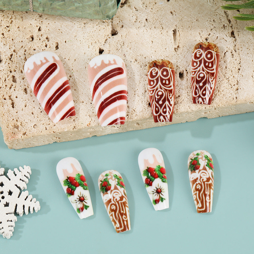 Kunstnägel mit weihnachtlichem Design Karnz