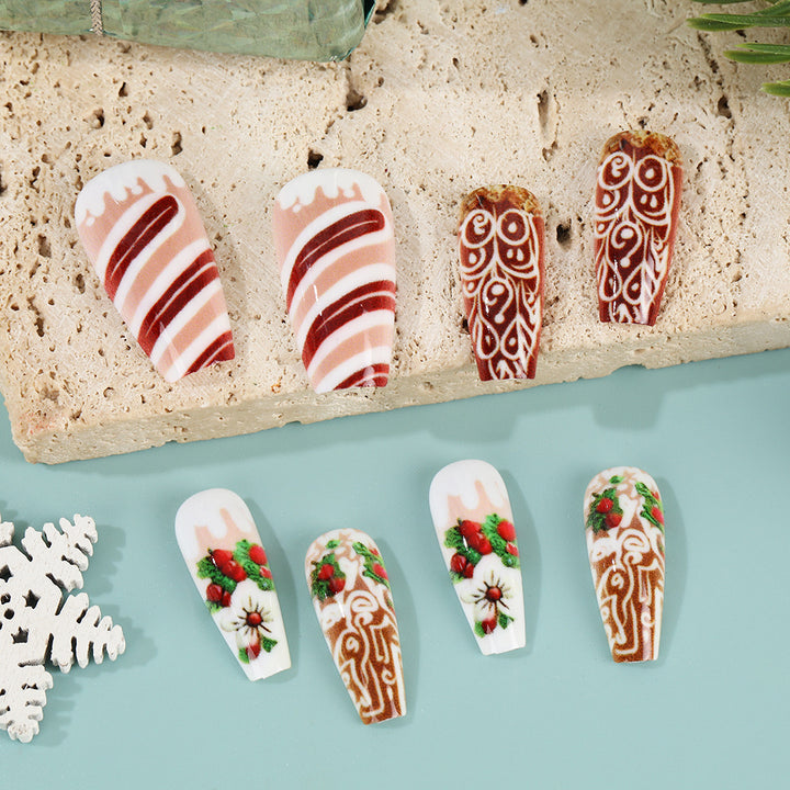 Kunstnägel mit weihnachtlichem Design Karnz