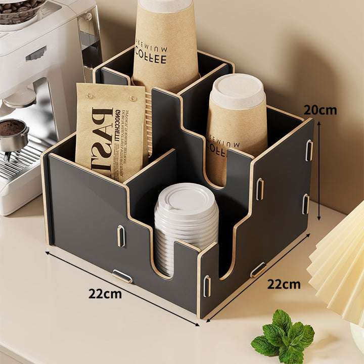 Mehrstufiger Küchenarbeitsplatz Kaffee-Station Organizer mit modularen Trennwänden