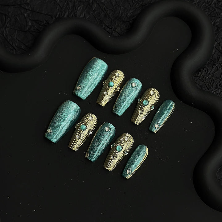 Glamouröser Designer Press-On Nagelset