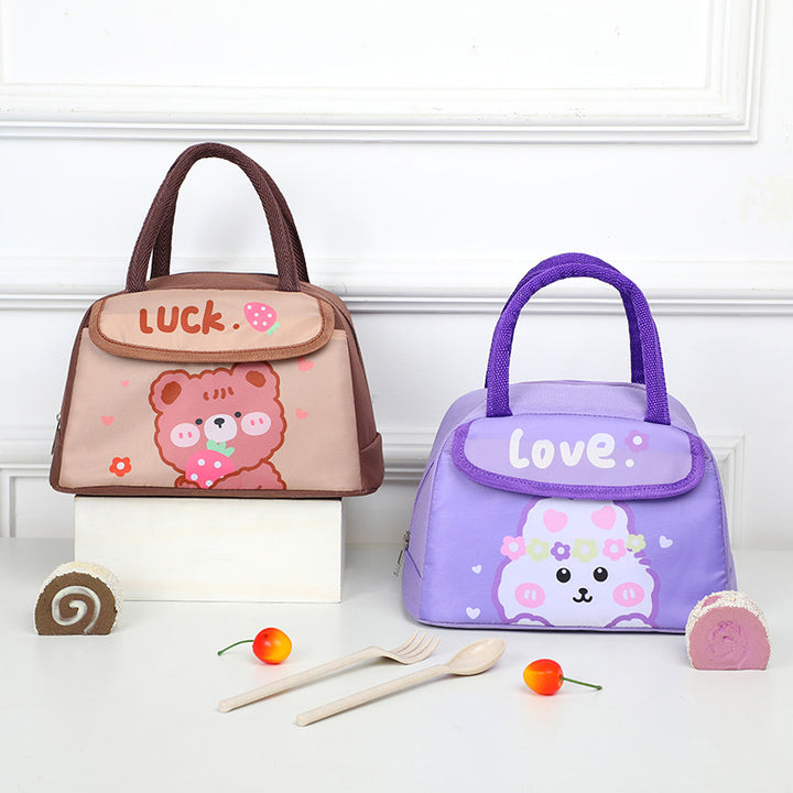 Süße Tier-Charakter-Isolierte Lunch-Tasche