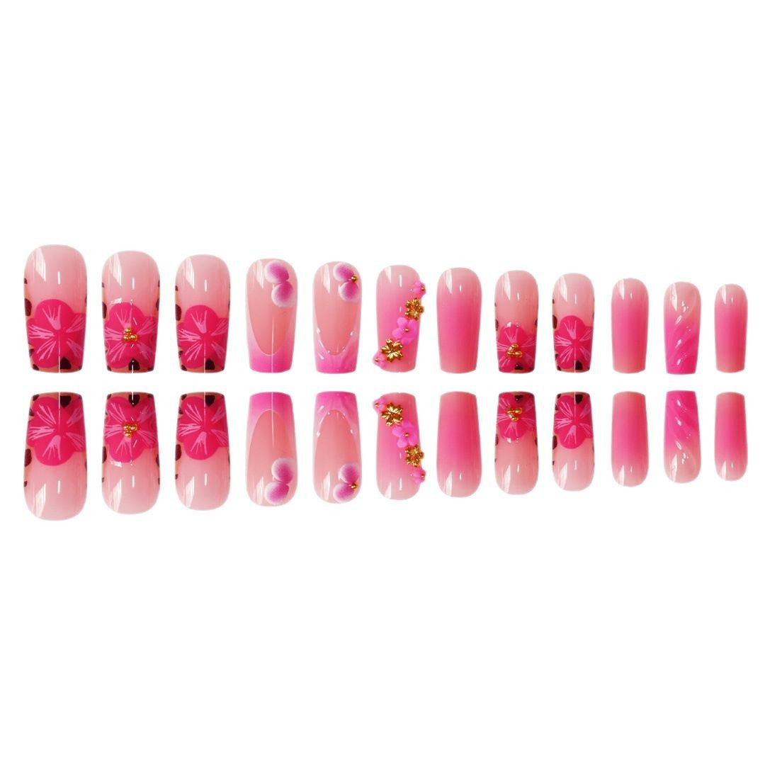 Florales Designer-Acryl-Nagelkunst Karnz