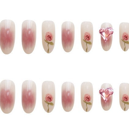 Künstlerisches Floral Press-On Nail Design Set
