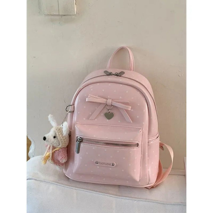 Polka-Dot Dekorativer Mini-Rucksack Karnz