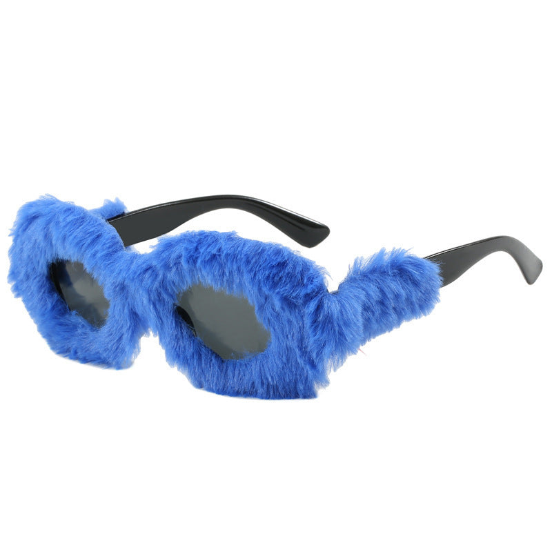 Damen modische Sonnenbrille im trendigen Fleece-Design Karnz