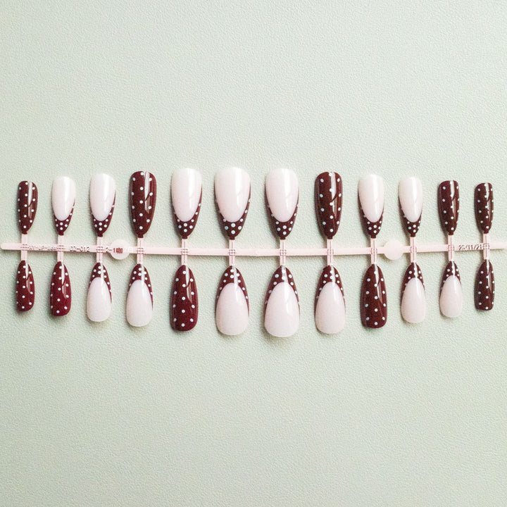 Elegantes abstraktes französisches Nagelkunst-Set