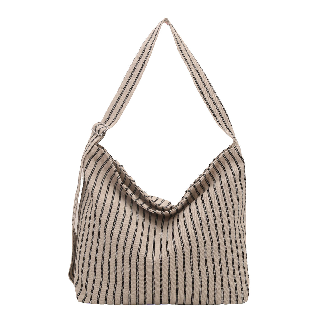 Lässige gestreifte Canvas-Shopper-Tasche Karnz