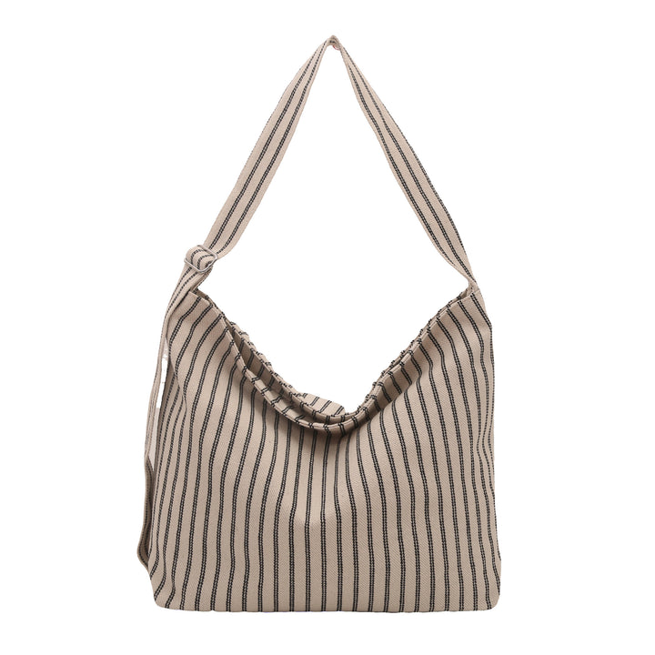Lässige gestreifte Canvas-Shopper-Tasche Karnz