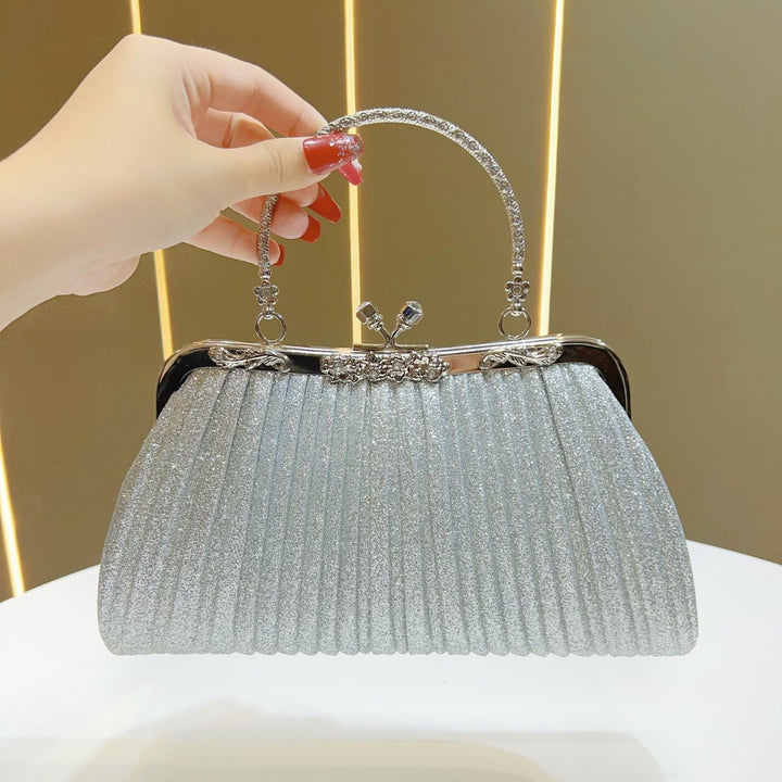 Plissierte Glam Abendhandtasche
