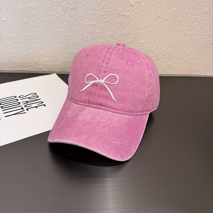 Vintage-gestickte Bow-Baseballmütze