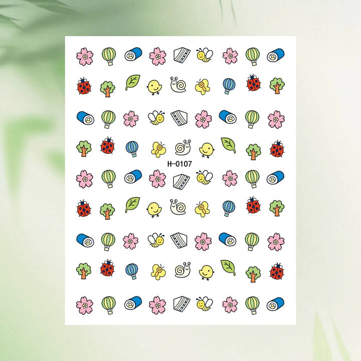 Tropisches Obst-Themen-Nagelkunst-Aufkleber-Set