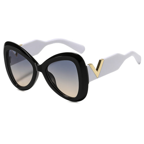 Damen Cat-Eye Sonnenbrille mit luxuriösen Metallakzenten Karnz