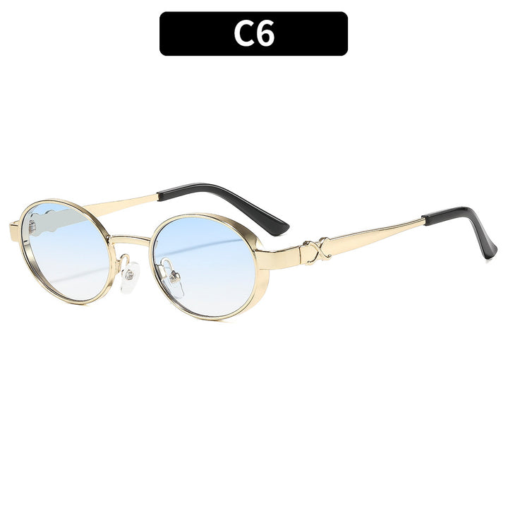 Luxus ovale Rahmen Sonnenbrille