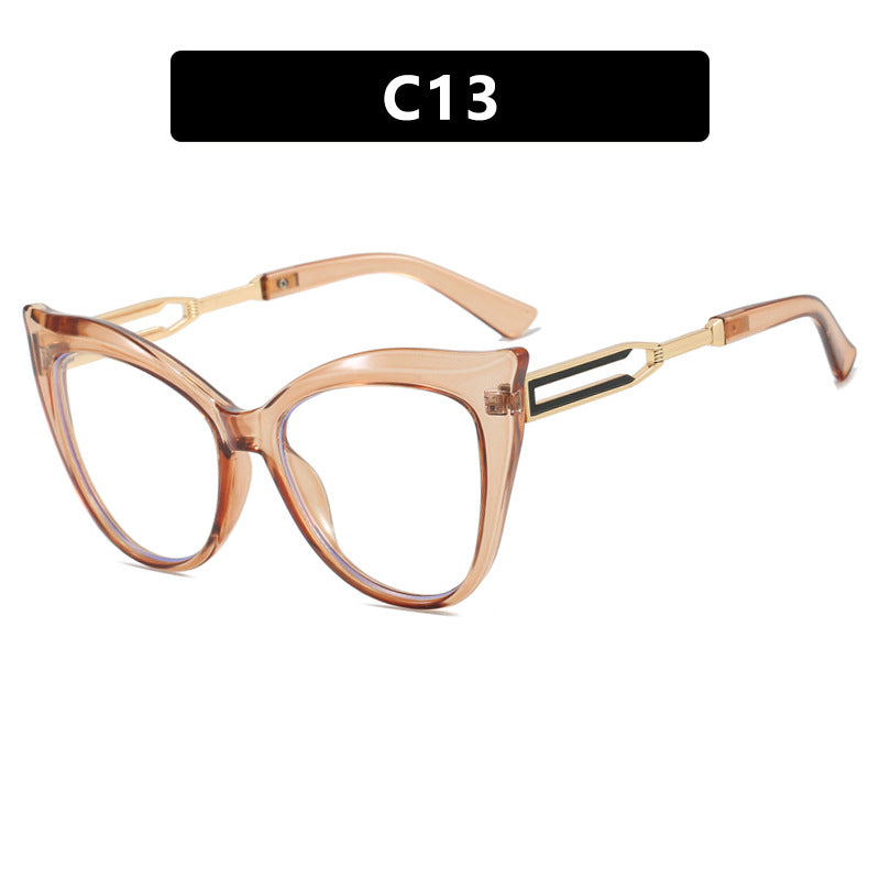 Damen cat-eye Brille mit elegantem Metallrahmen Karnz