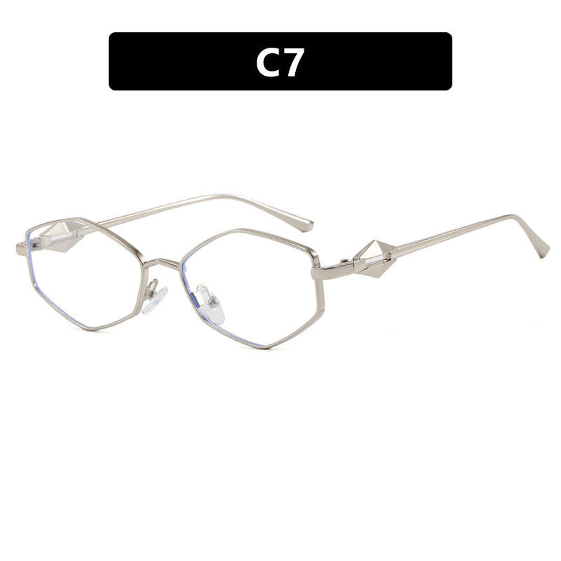 Damen geometrische Sonnenbrille mit schützendem UV-Filter und high-end Metallrahmen Karnz