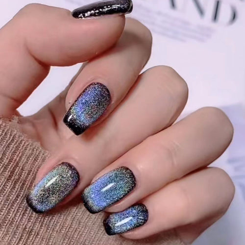 Glänzendes holographisches Press-On-Nagelset